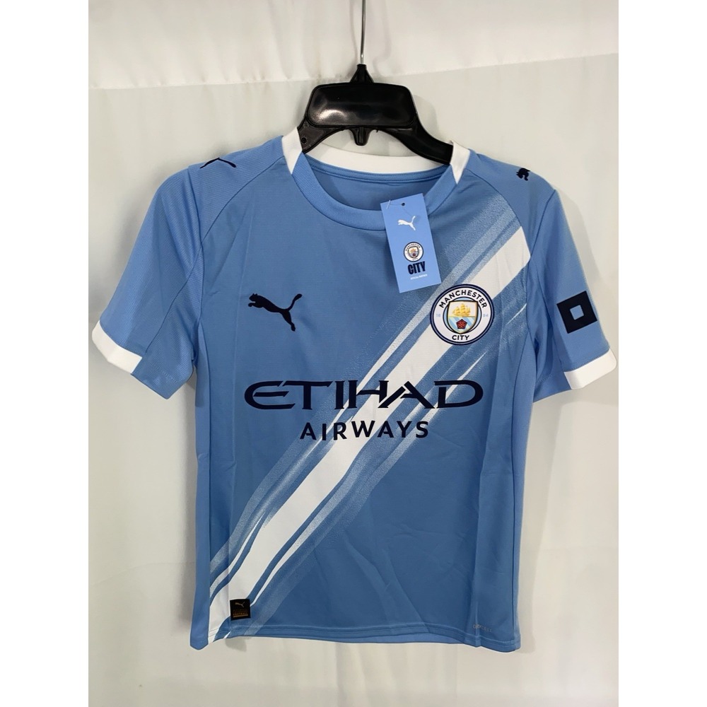 NWT Puma Manchester City Home Youth Size Large Soccer Jersey 2025/2026
